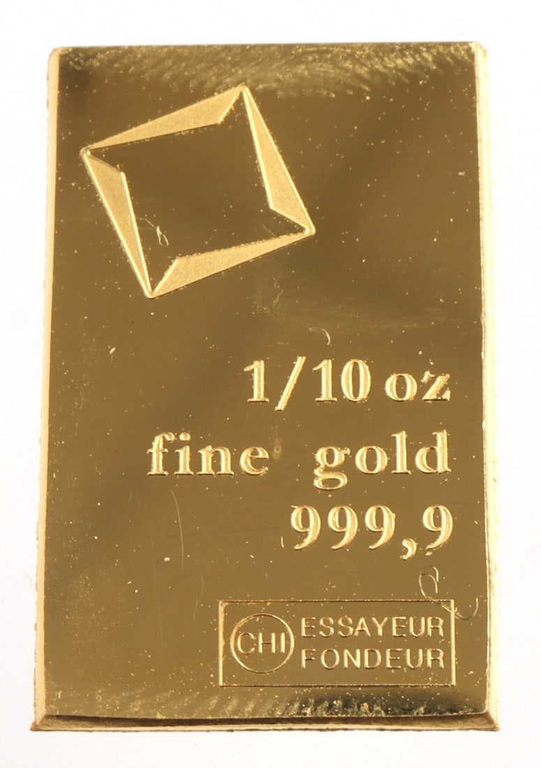 1/10 TROY OUNCE VALCAMBI SUISSE GOLD BAR (1 of 2)
