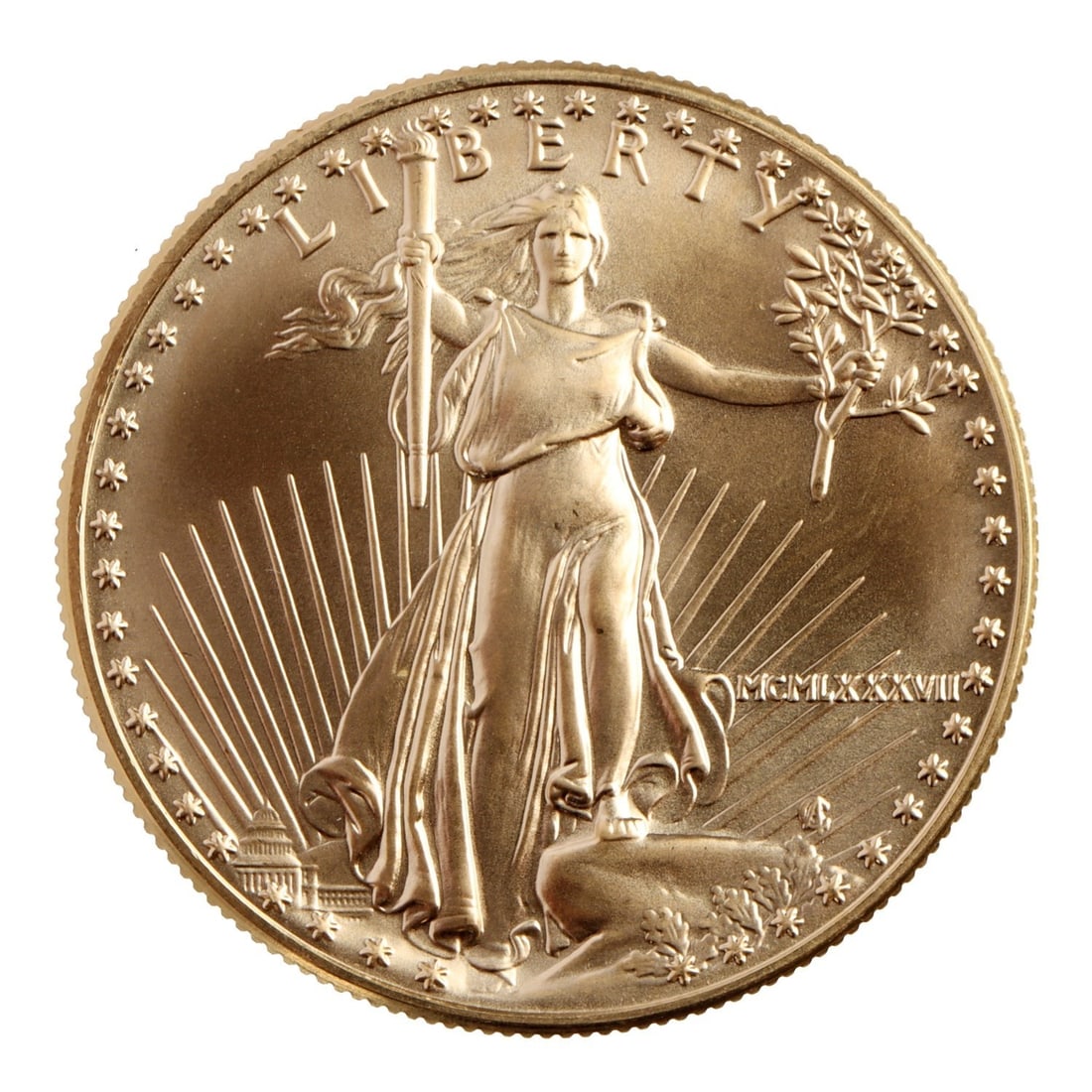 ONE 1 TROY OUNCE .999 AMERICAN GOLD EAGLE COIN (1 of 2)