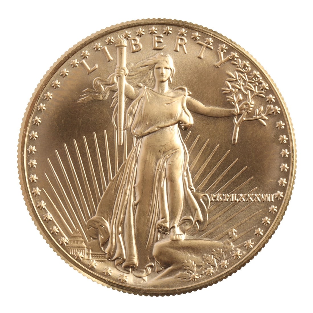 ONE 1 TROY OUNCE .999 AMERICAN GOLD EAGLE COIN (1 of 2)