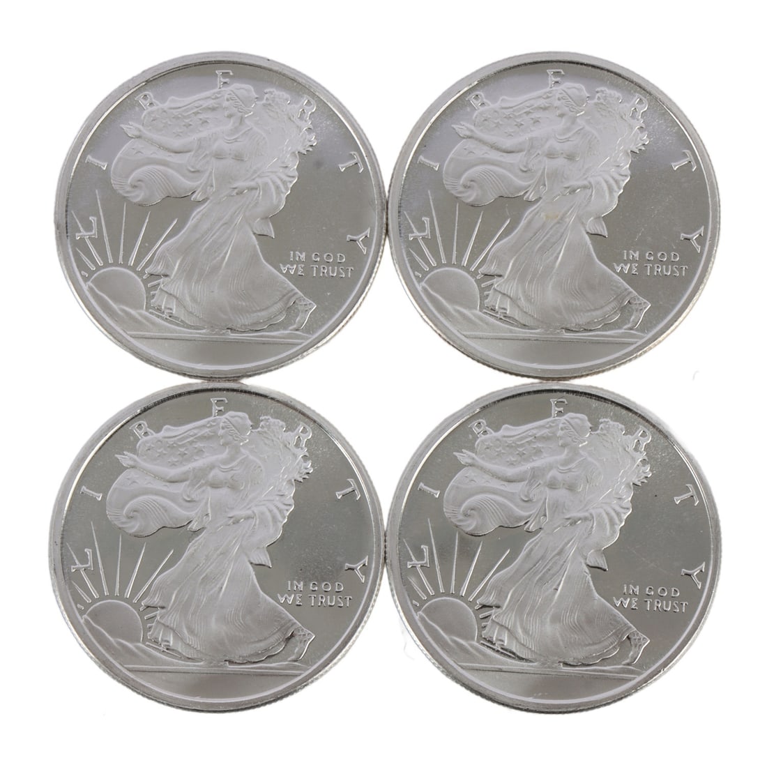4 HALF OUNCE .999 SILVER EAGLE ROUNDS (1 of 2)