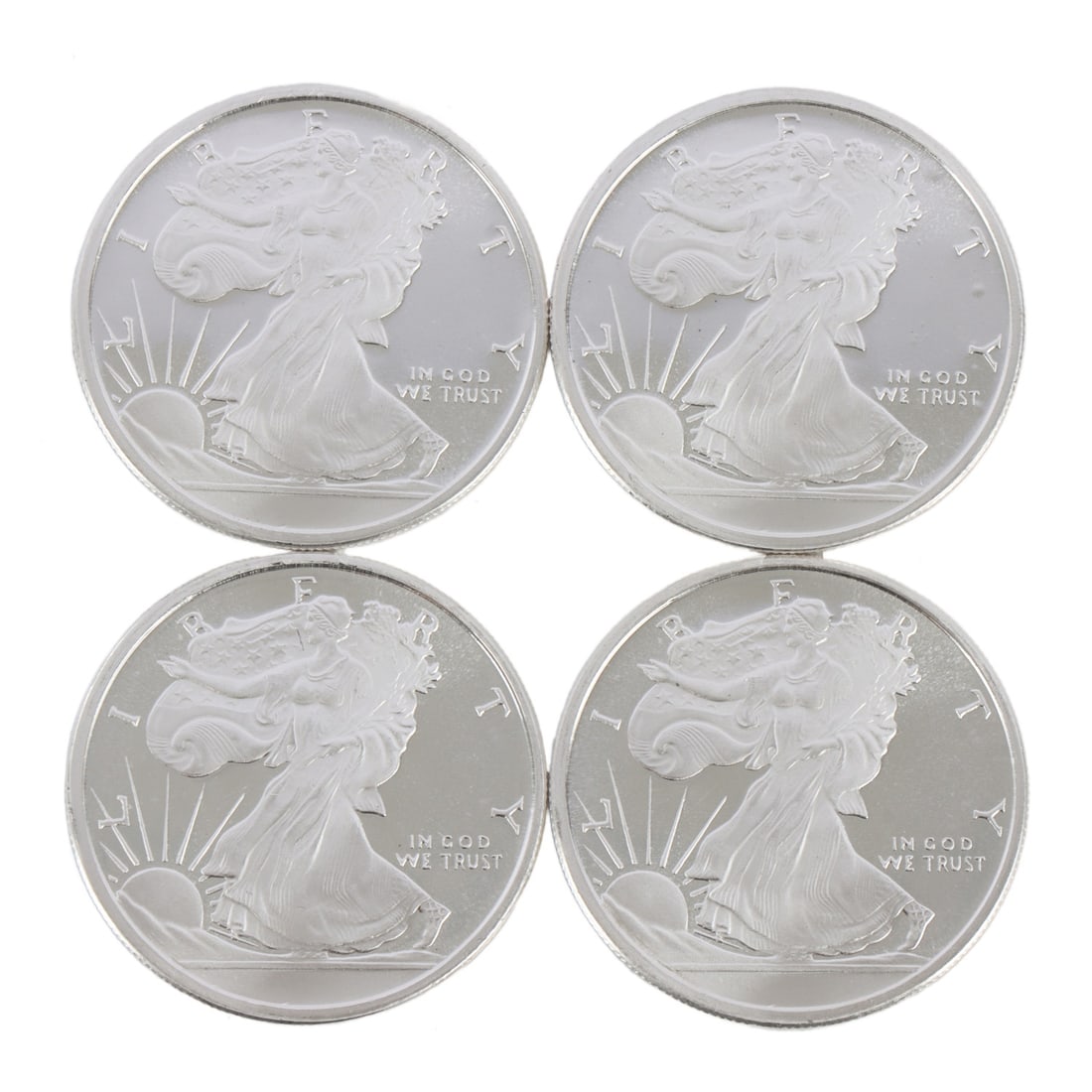 4 HALF OUNCE .999 SILVER EAGLE ROUNDS (1 of 2)