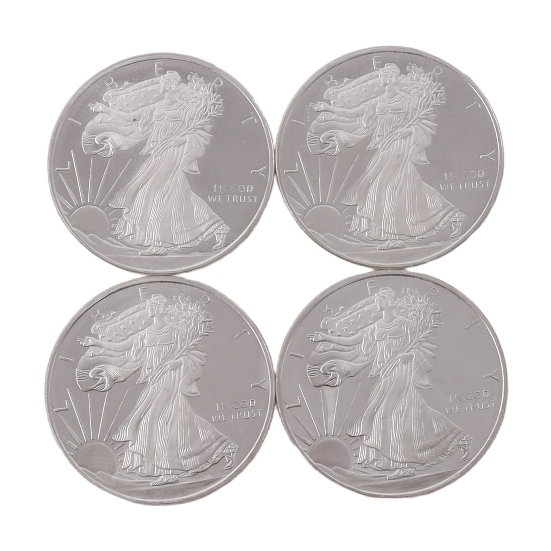 4 HALF TROY OUNCE .999 SILVER EAGLE ROUNDS (1 of 2)