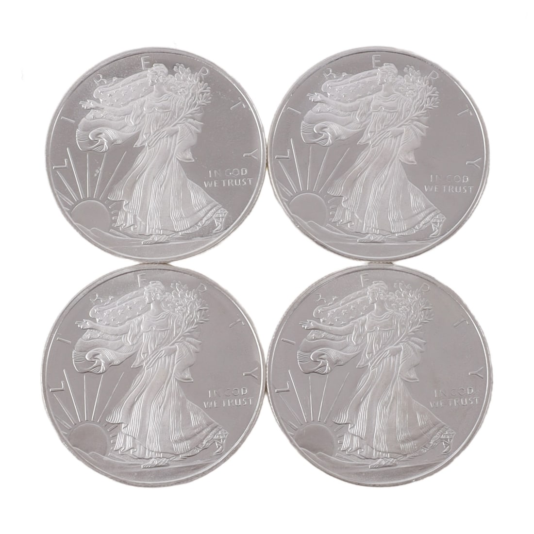 4 HALF TROY OUNCE .999 SILVER EAGLE ROUNDS (1 of 2)