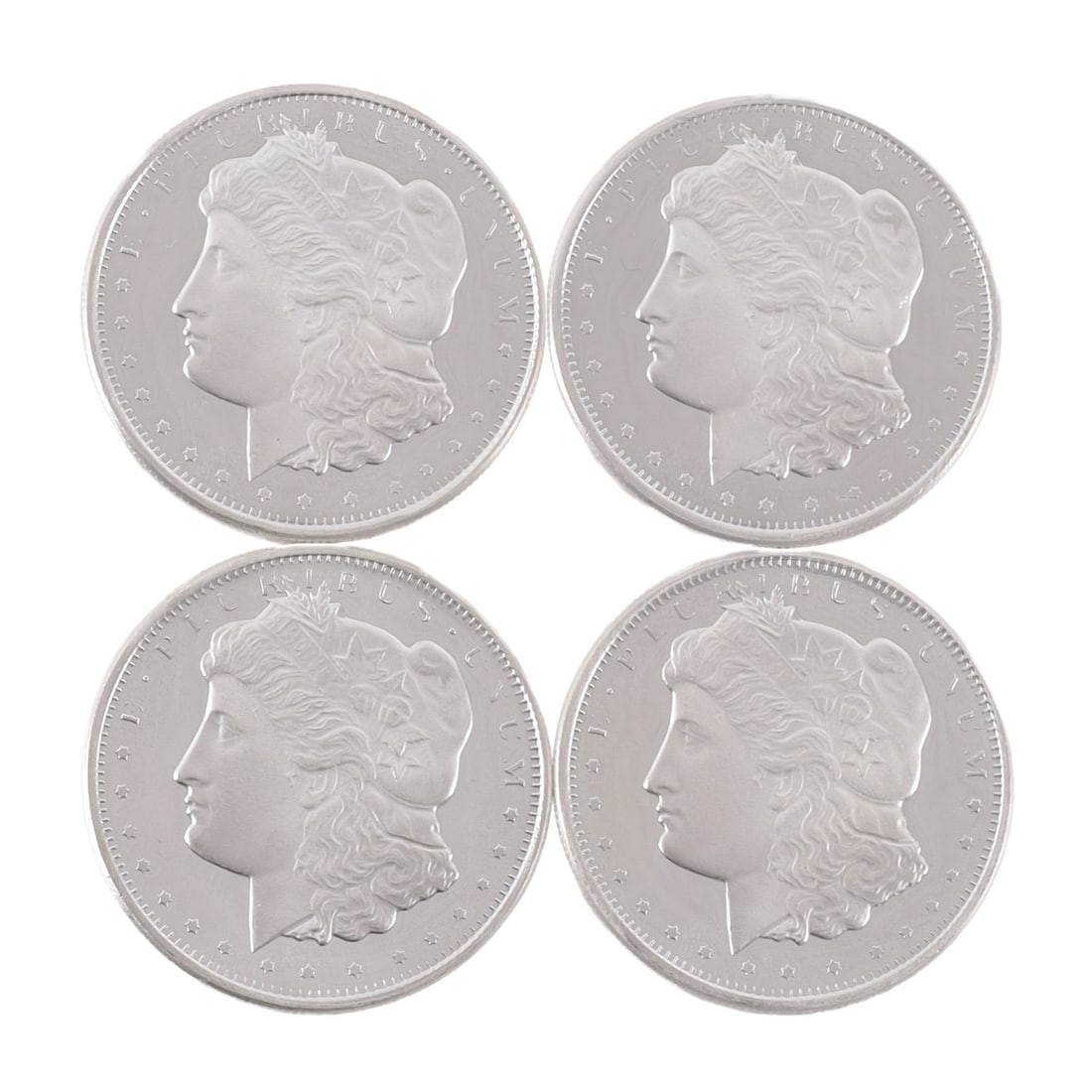 4 HALF TROY OUNCE .999 SILVER MORGAN ROUNDS: .999 fine silver rounds with Morgan design. This lot has a reserve.