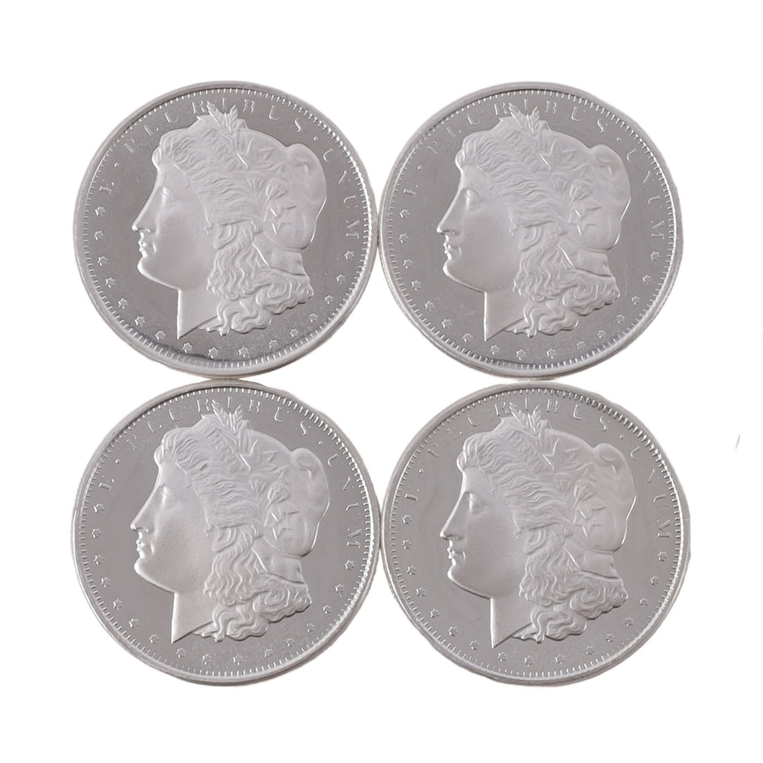 4 HALF TROY OUNCE .999 SILVER MORGAN ROUNDS: .999 fine silver rounds with Morgan design. This lot has a reserve.