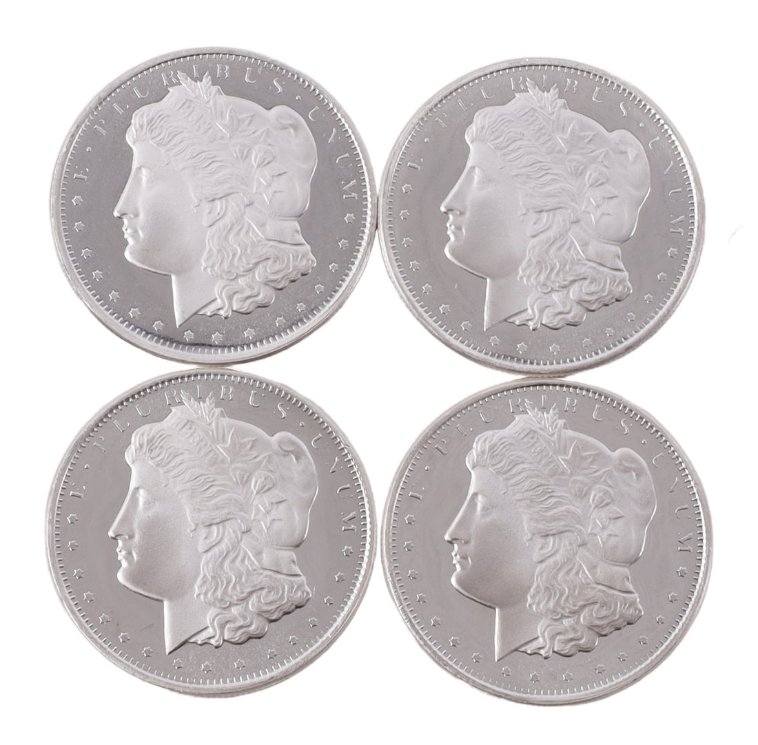 4 HALF TROY OUNCE .999 SILVER MORGAN ROUNDS (1 of 2)