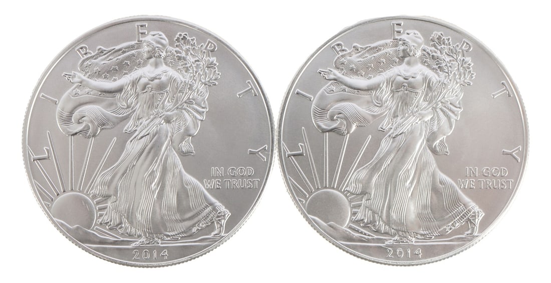 ONE 1 OZT .999 AMERICAN FINE SILVER EAGLE COIN (1 of 2)