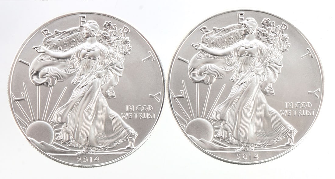 ONE 1 OZT .999 AMERICAN FINE SILVER EAGLE COIN (1 of 2)