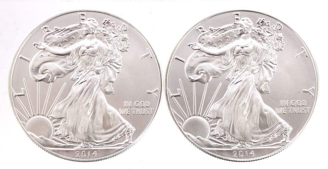 ONE 1 OZT .999 AMERICAN FINE SILVER EAGLE COIN: Minted 2014. This lot has a reserve.
