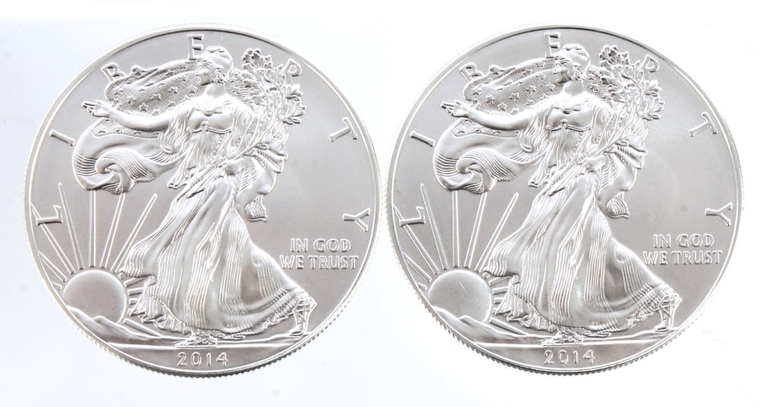 ONE 1 OZT .999 AMERICAN FINE SILVER EAGLE COIN (1 of 2)