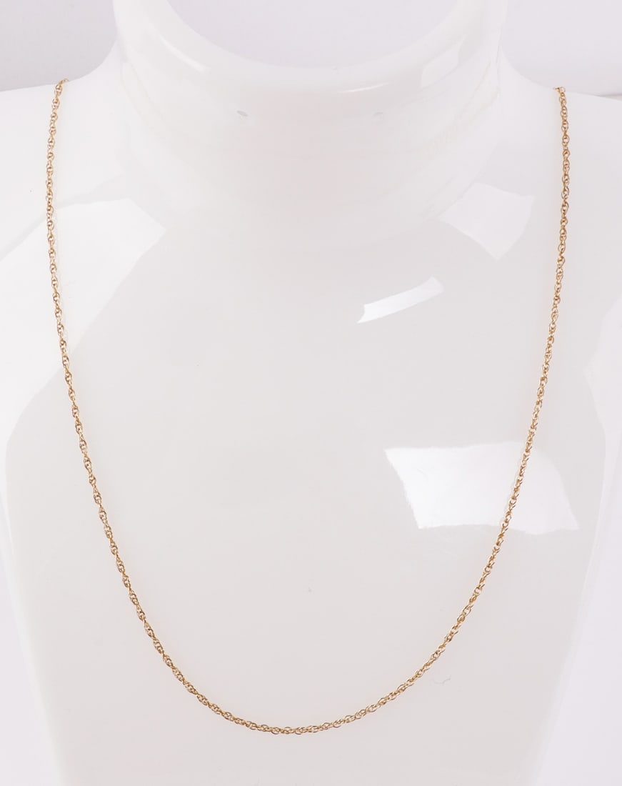 14KT 585 YELLOW GOLD ROPE CHAIN NECKLACE 18 INCH (1 of 5)