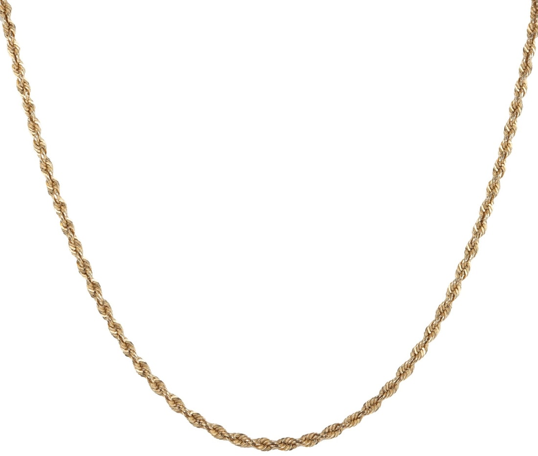 14KT GOLD ROPE CHAIN NECKLACE 585 (1 of 6)