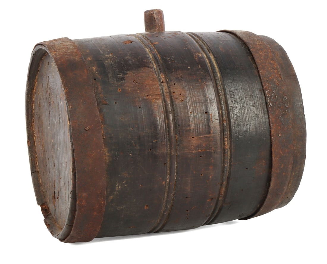 REVOLUTIONARY WAR IRON BANDED WAGON CANTEEN (1 of 9)