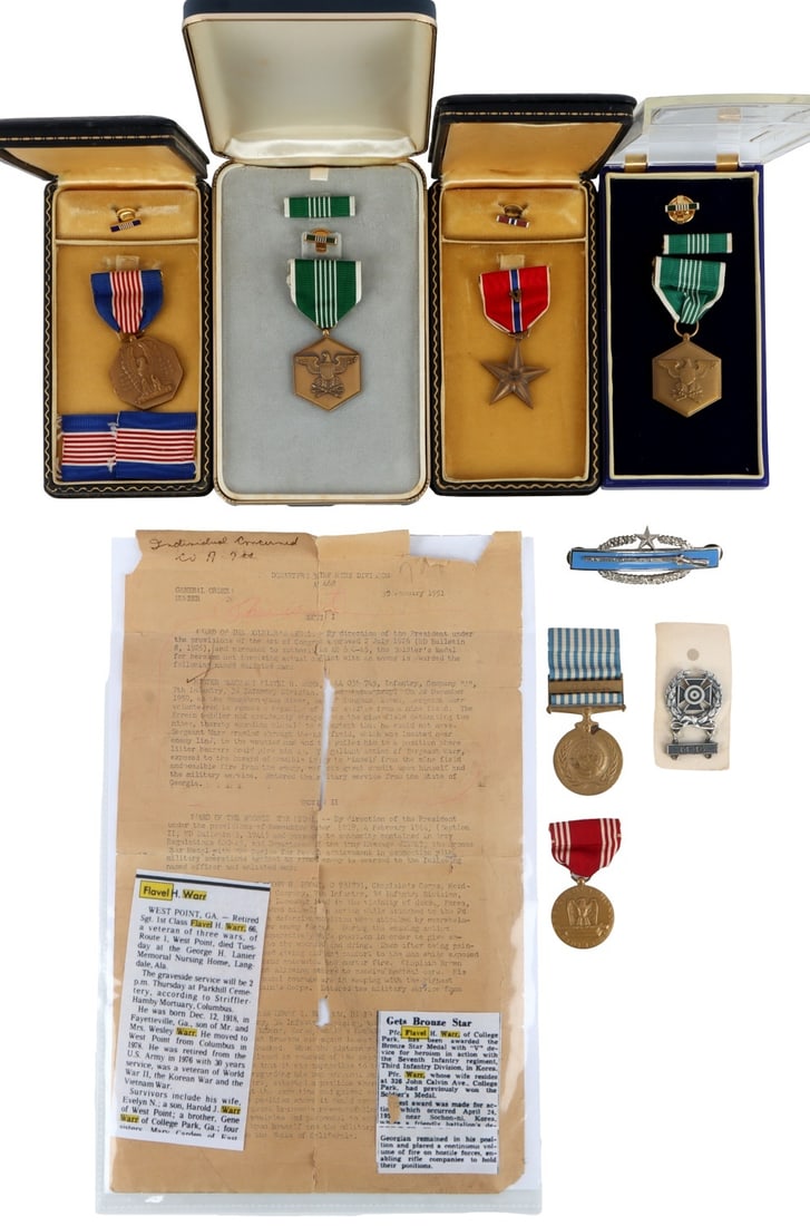 ARCHIVE OF MEDALS & AWARDS FOR FLAVEL H. WARR (1 of 7)