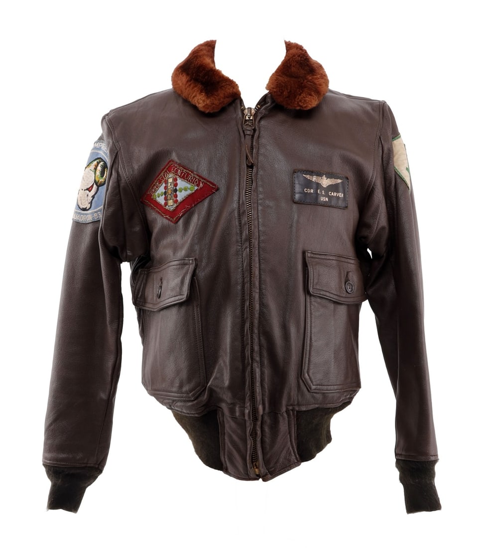 US NAVAL AVIATOR VA-83 COMMANDER G-1 FLIGHT JACKET (1 of 14)