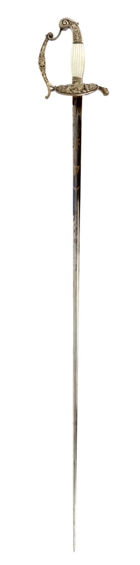 FRENCH JUSTICE OFFICIAL SILVER MOUNTED SMALLSWORD (1 of 8)