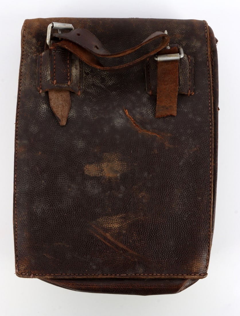 WWII LUFTWAFFE LEATHER DISPATCH MAP CASE LBA (S) - 2