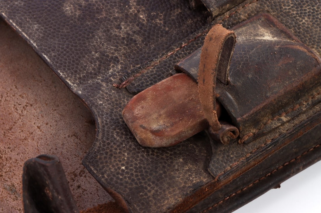 WWII LUFTWAFFE LEATHER DISPATCH MAP CASE LBA (S) - 6