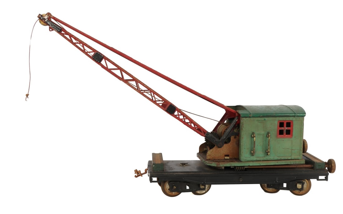 LIONEL MODEL TRAIN DERRICK NO. 219: A Lionel model train derrick. Number 219. This lot has a reserve.