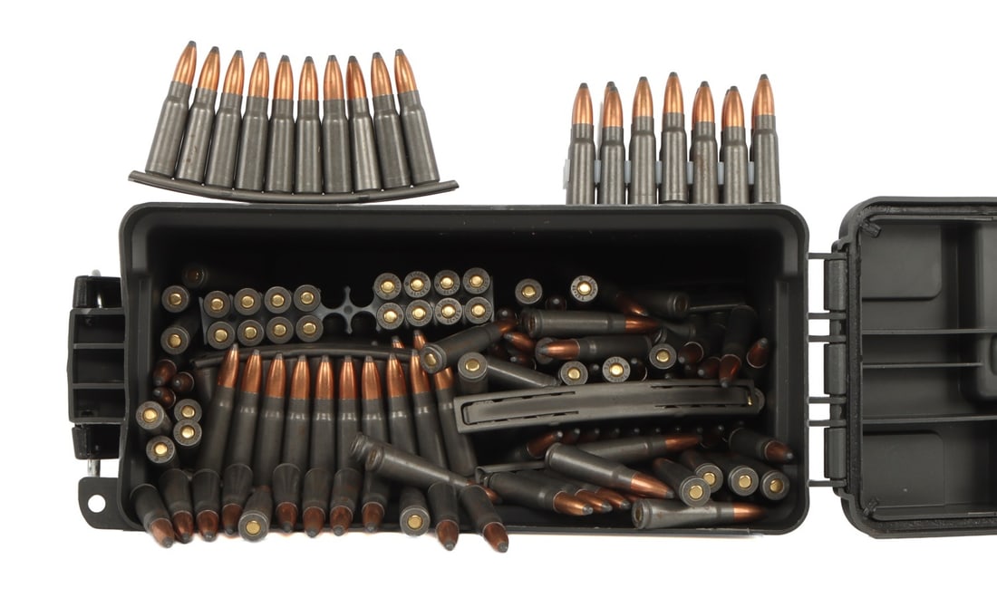 314 RDS 7.62X39 154GR SP TULA AK-47 RIFLE AMMO: Lot of 314 rounds factory new 7.62x39 154gr soft point. Tula steel case, many on 10-round clips.