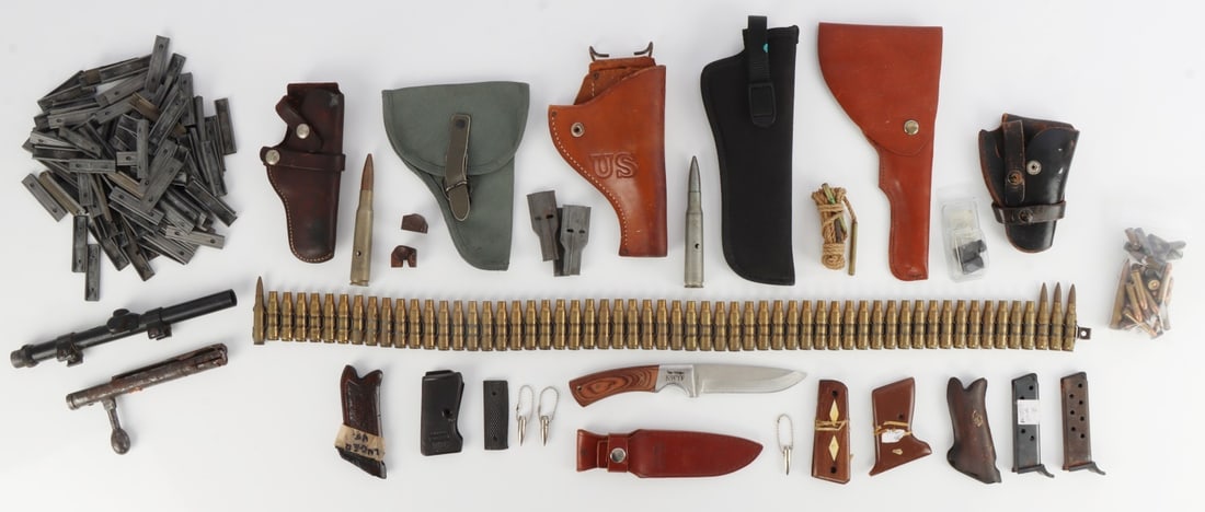 MILSURP GUN PARTS HOLSTERS DEALER'S LOT 9+ LBS (1 of 5)