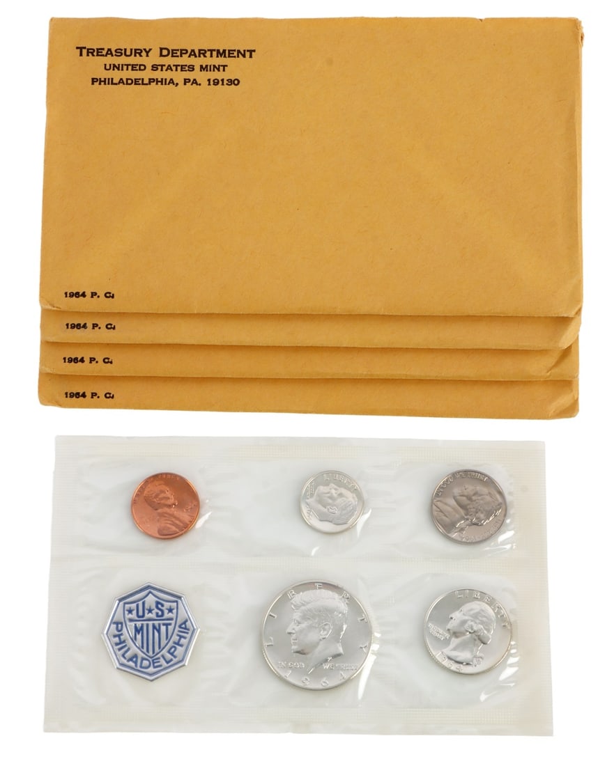 1964 US MINT SILVER PROOF SET 90% LOT OF 4 (1 of 4)