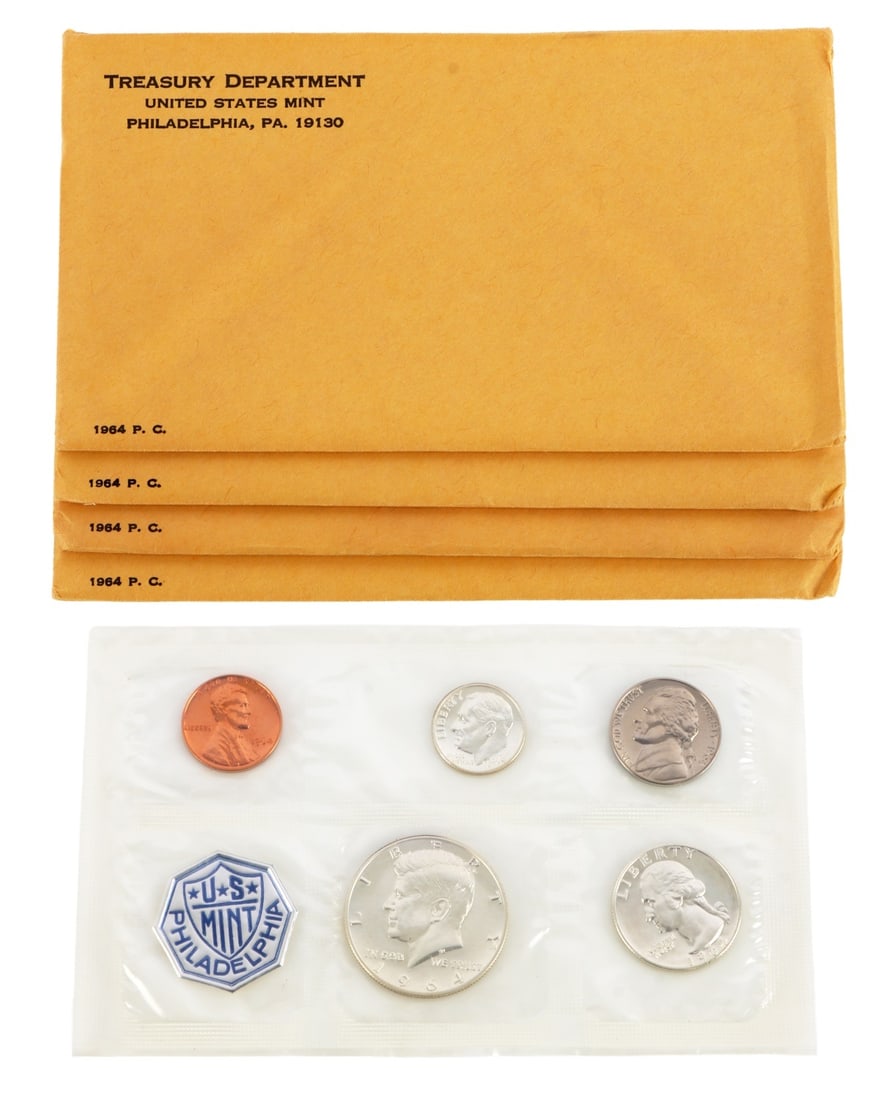 1964 US MINT SILVER PROOF SET 90% LOT OF 4 (1 of 4)