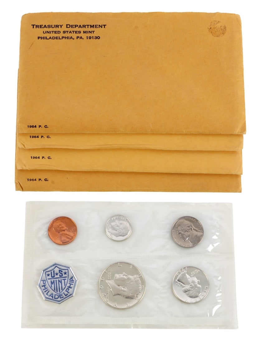 1964 US MINT SILVER PROOF SET 90% LOT OF 4 (1 of 4)