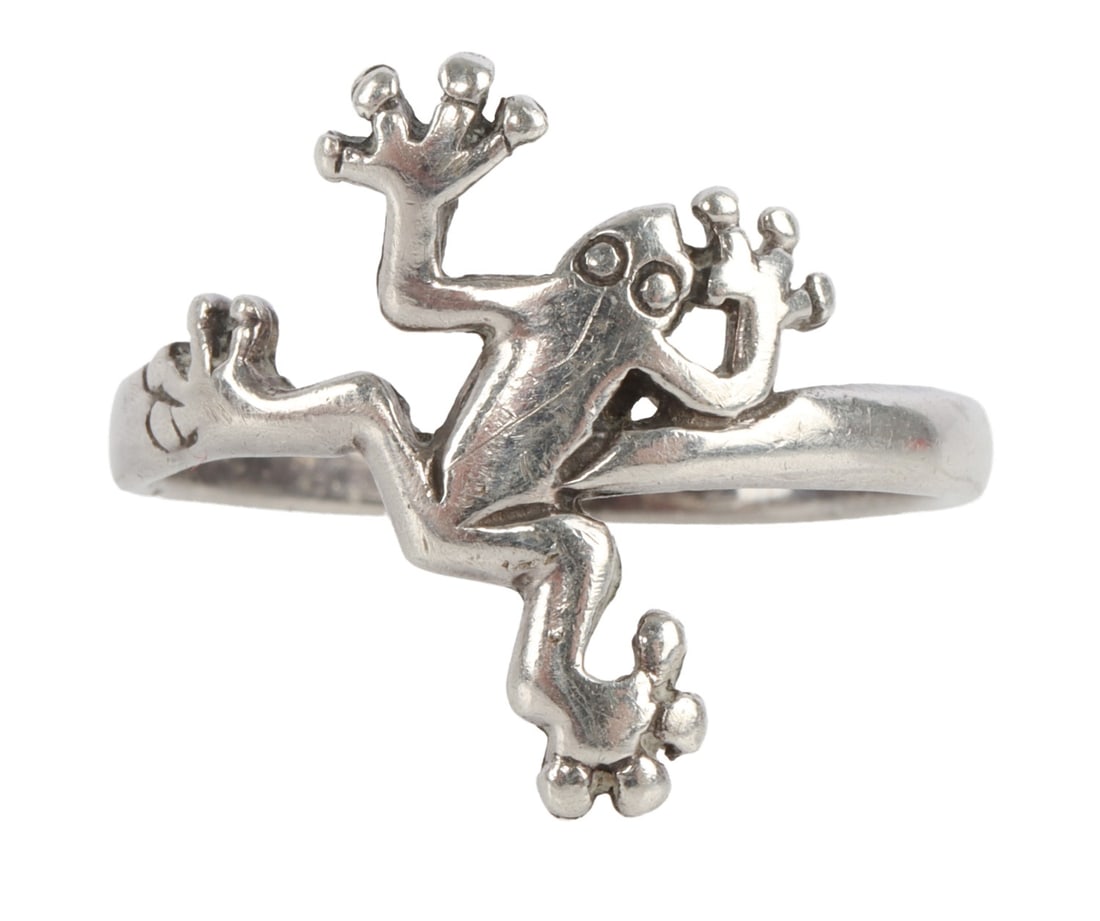 925 STERLING SILVER FROG RING (1 of 7)