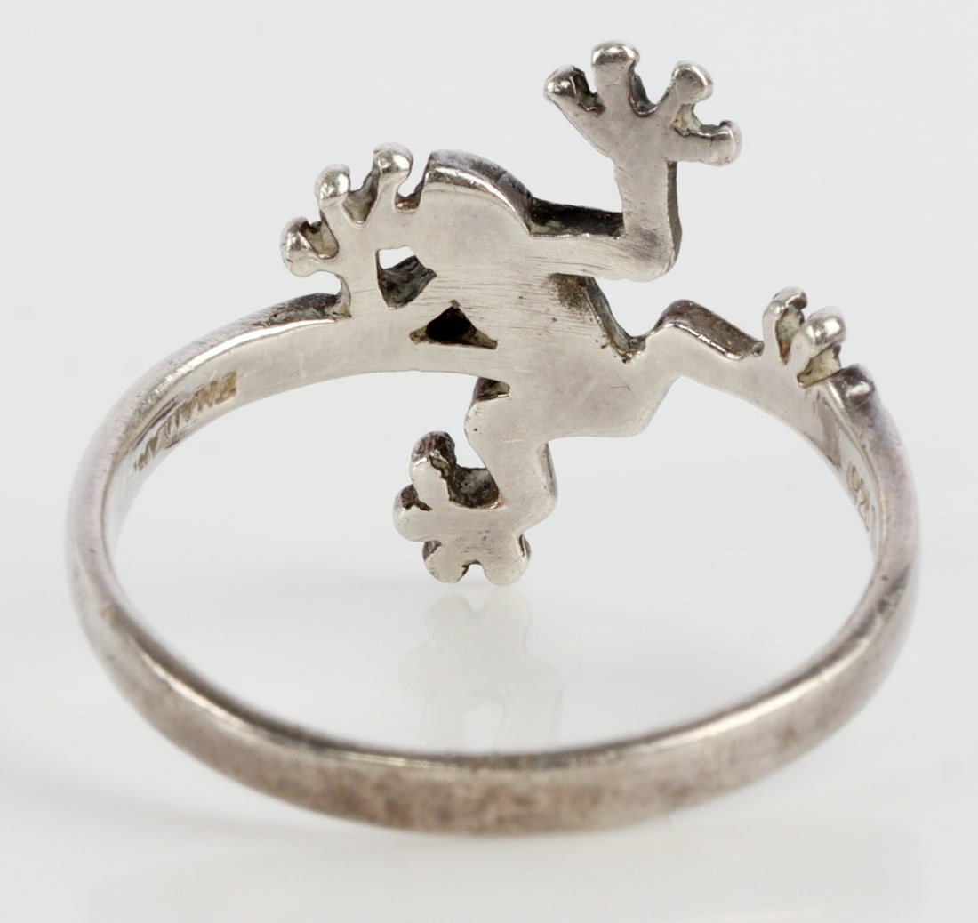925 STERLING SILVER FROG RING - 3