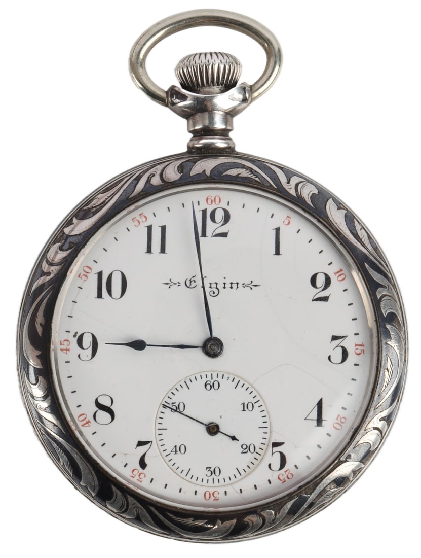 ELGIN GRADE 235 POCKET WATCH STERLING SILVER CASE (1 of 13)
