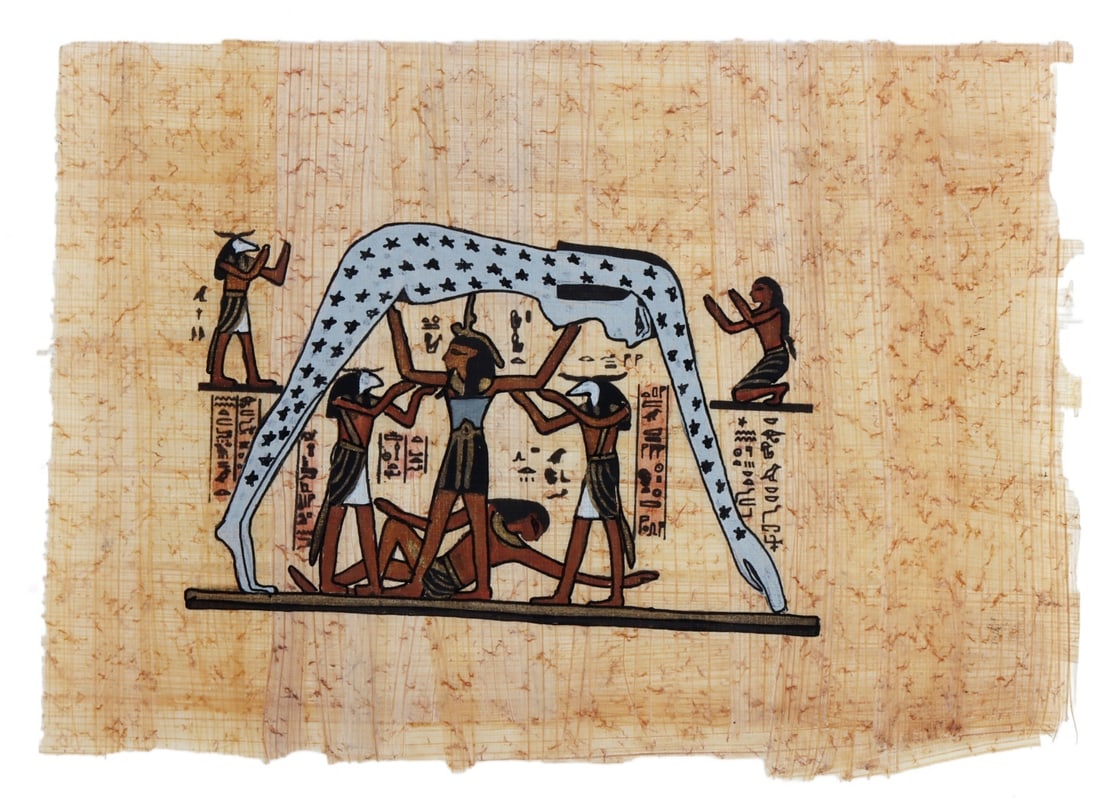 DEPICTION OF HIEROGLYPHIC WALL ART ON PAPYRUS (1 of 7)
