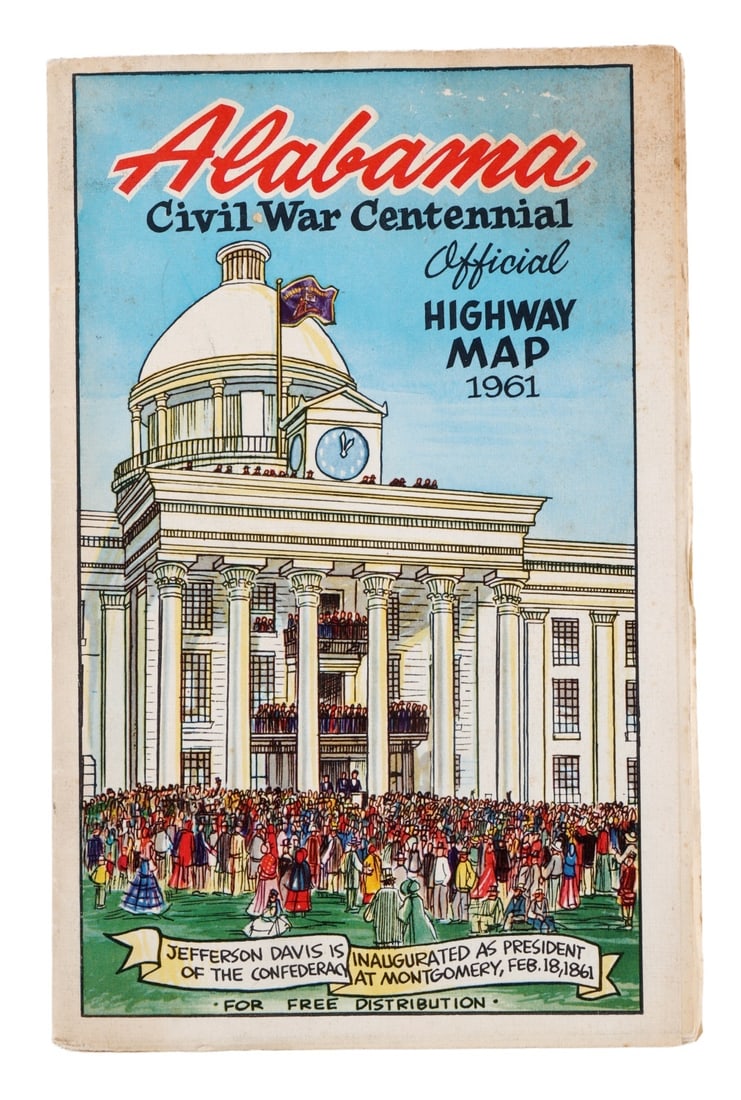 ALABAMA CIVIL WAR CENTENNIAL ROAD MAP 1861-1961 (1 of 7)