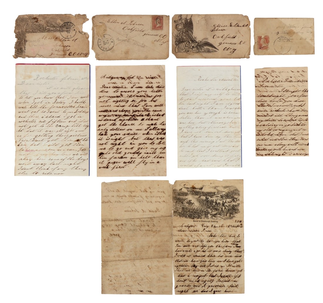 CIVIL WAR ROCHESTER CAVALRY LETTER COLLECTION ALS (1 of 20)