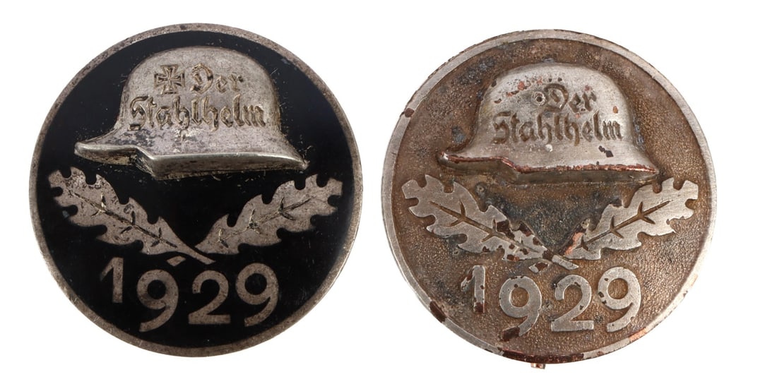 WEIMAR GERMANY DER STAHLHELM 1929 PIN LOT OF 2 (1 of 8)