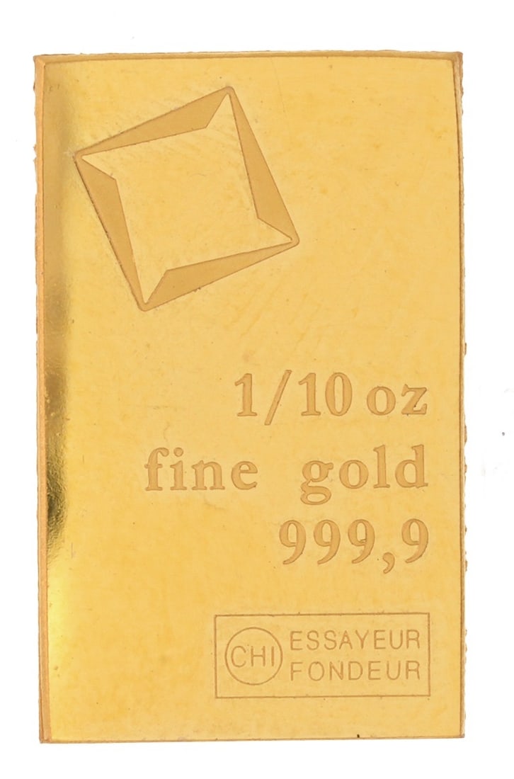 1/10 TROY OUNCE VALCAMBI SUISSE GOLD BAR (1 of 2)