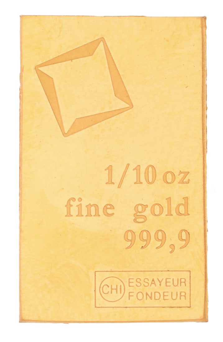 1/10 TROY OUNCE VALCAMBI SUISSE GOLD BAR (1 of 2)