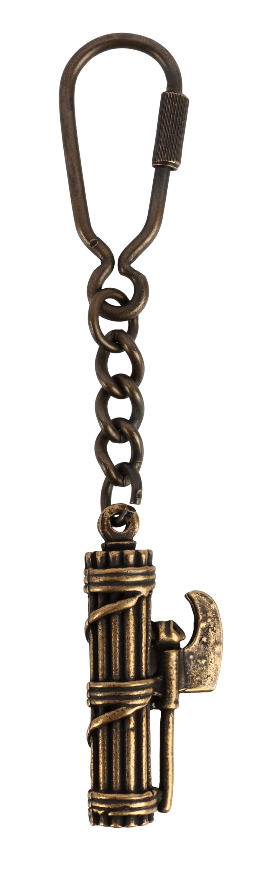 WWII ITALIAN FASCIST FASCES LICTORIAE KEY CHAIN: A fascio littorio (fasces lictoriae) keychain. This lot has a reserve.