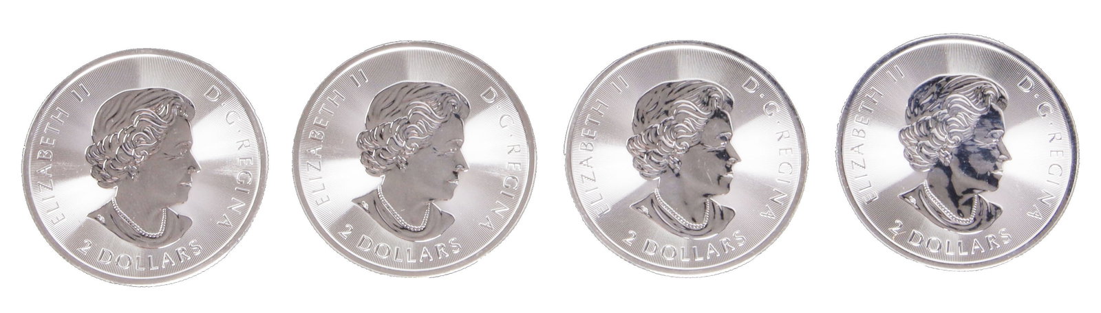 Four Half Ounce .999 Silver Canadian Eagle 2020: Four half ounce .999 silver rounds, featuring Queen Elizabeth and a bald eagle. This lot has a reserve.
