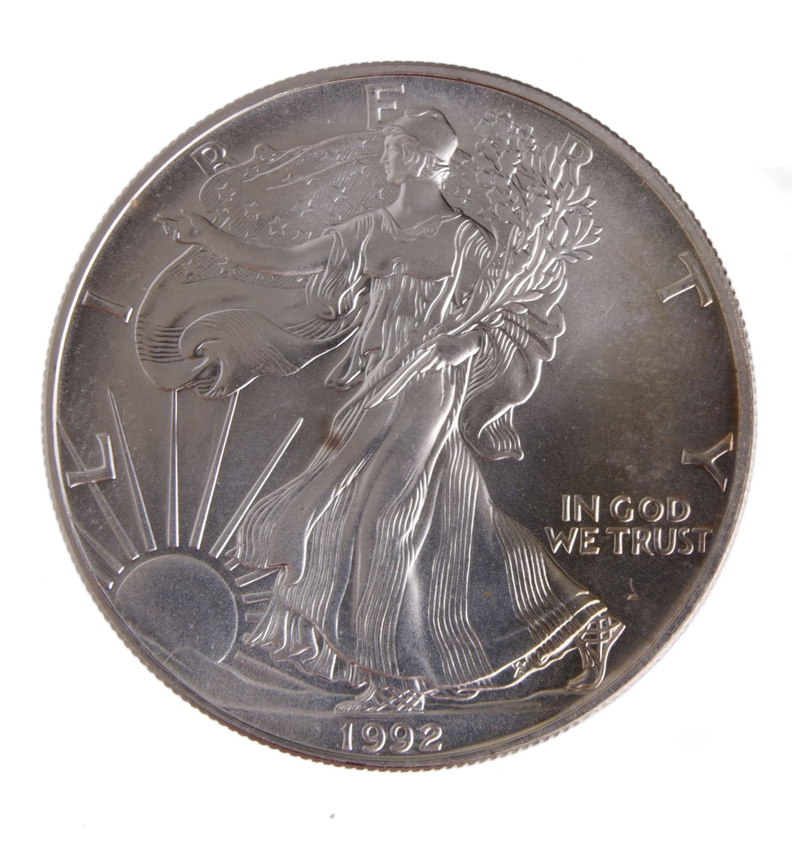 1992 1 Ozt .999 Silver American Eagle (1 of 2)