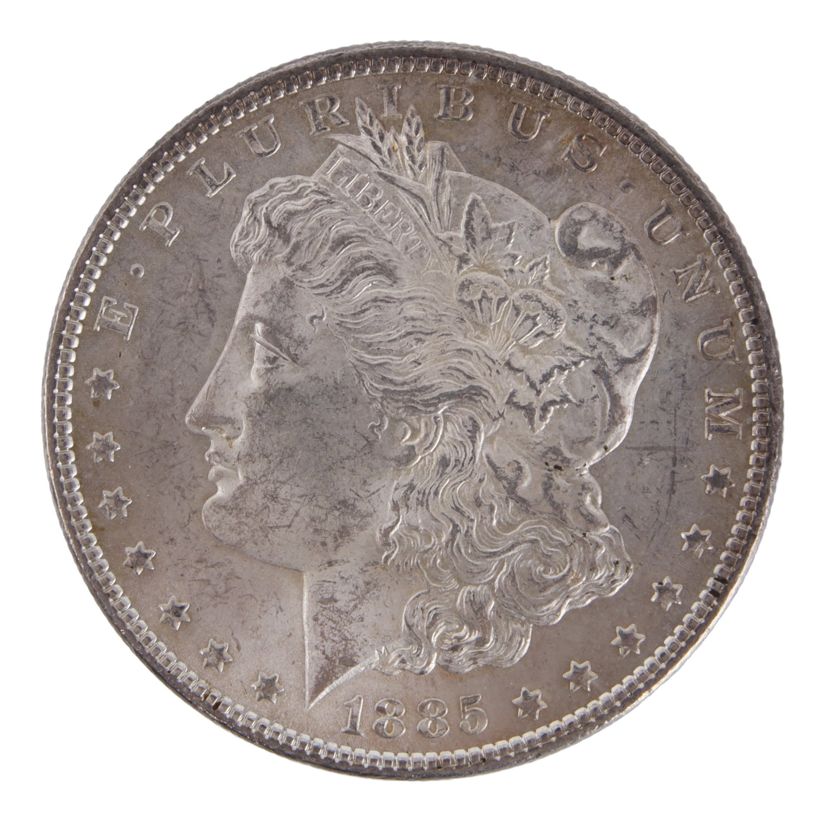 1885 US Morgan Silver Dollar Mint State (1 of 2)