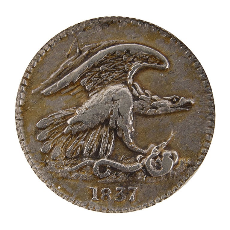1837 Feuchtwanger 1 Cent German Silver Coin XF (1 of 3)