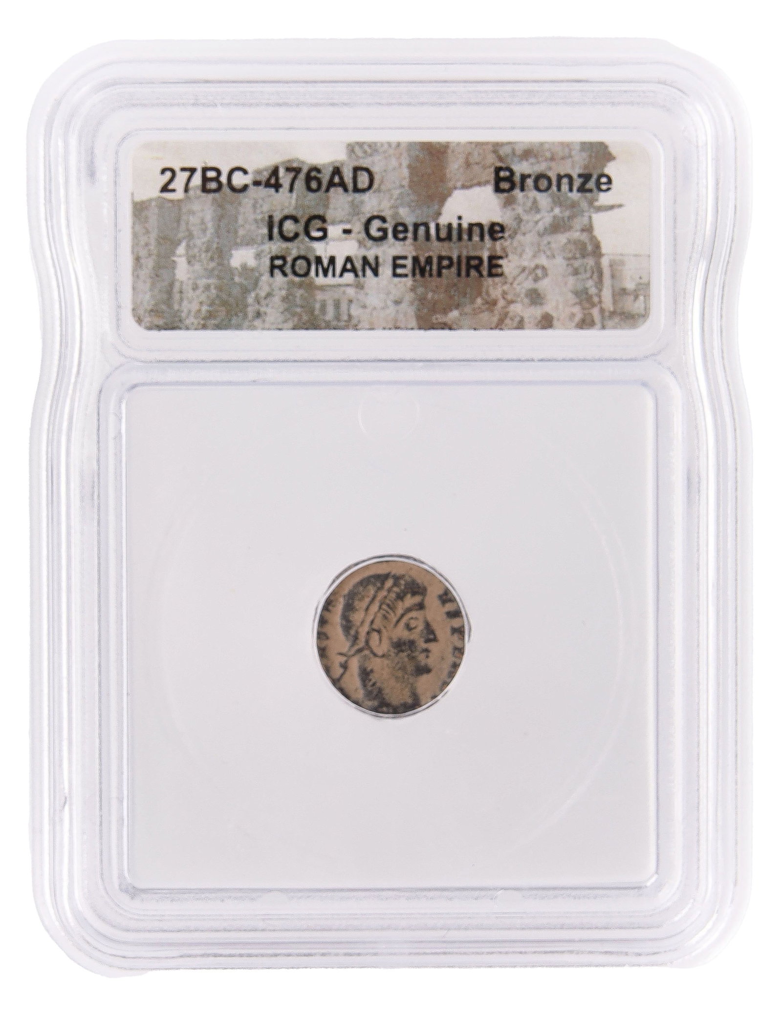 Bronze Coin Unidentified Ancient Roman Coin: ICG certification #9074150141.