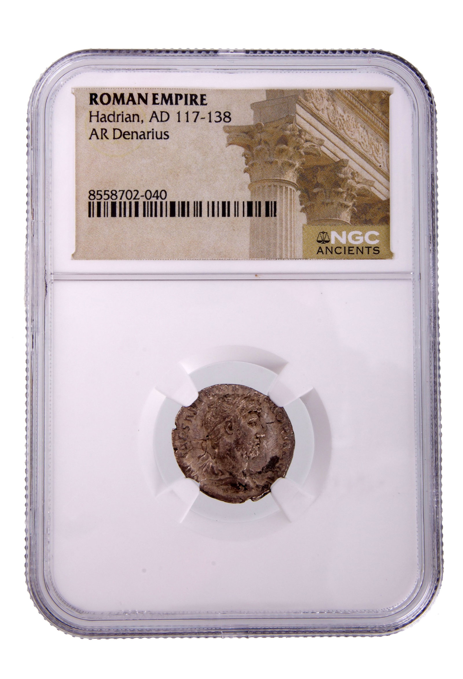 Hadrian, AD 117-138 Roman Empire AR Denarius NGC (1 of 2)