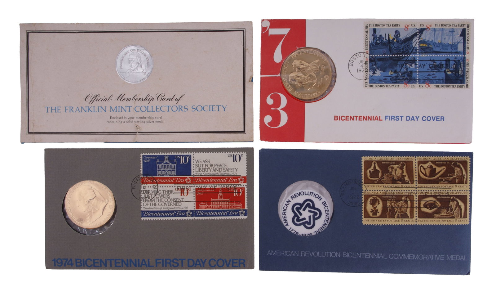 Lot of 4 Exonumismatic Coins Tokens Medals (1 of 3)