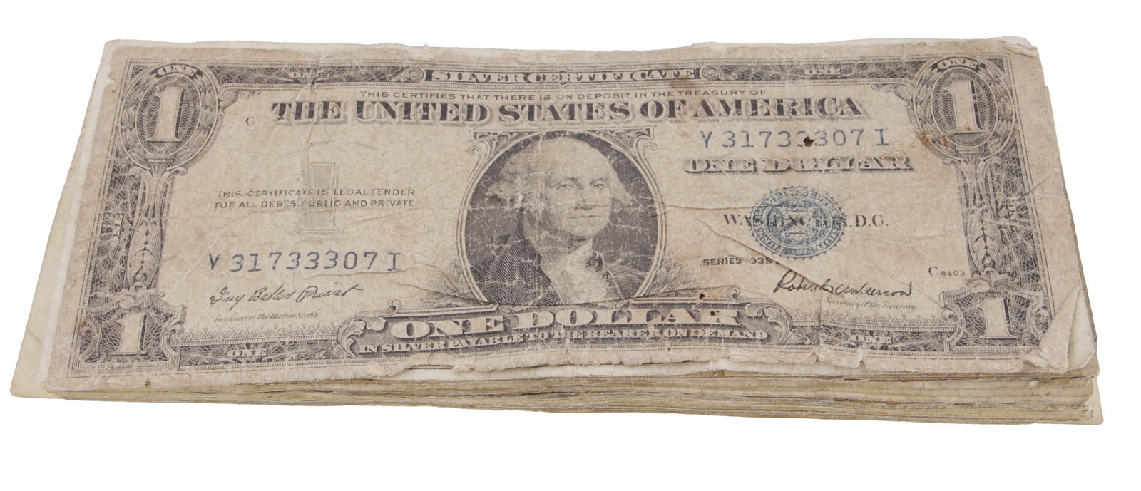 26 $1 Silver Certificate Washington Bills1935 (1 of 4)