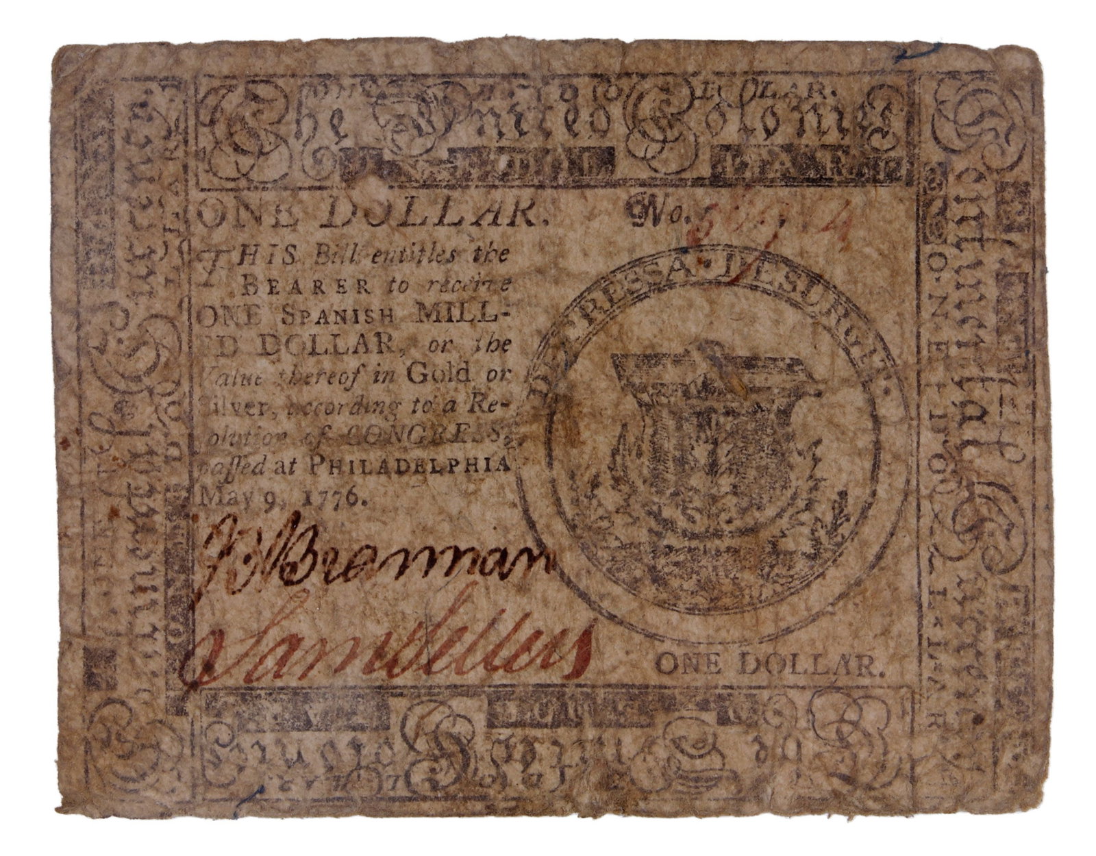 Continental Currency, May 9, 1776 $1 Philadelphia (1 of 5)