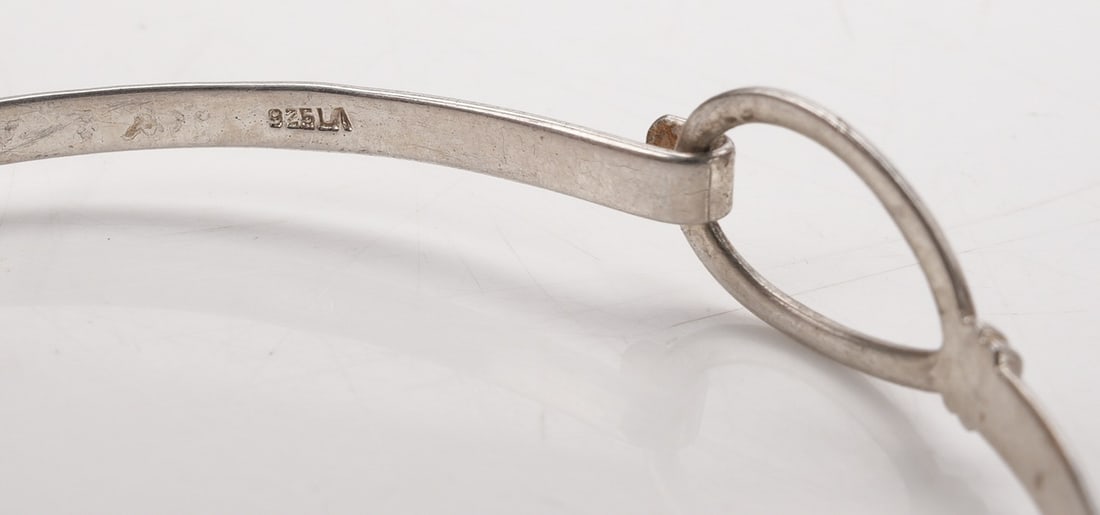 Loop Hook Bracelet Bangle Sterling Silver - 3
