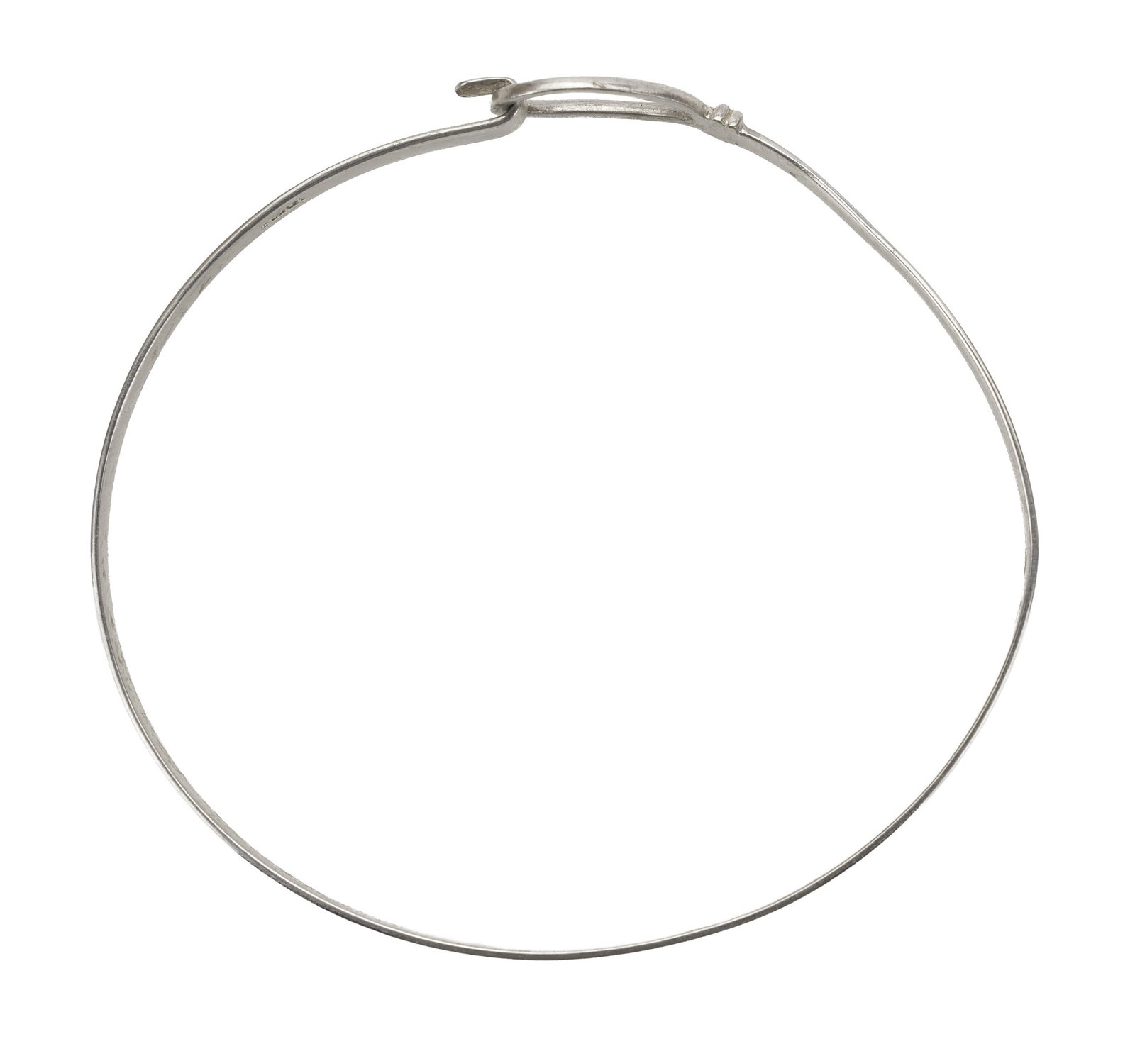 Loop Hook Bracelet Bangle Sterling Silver - 4
