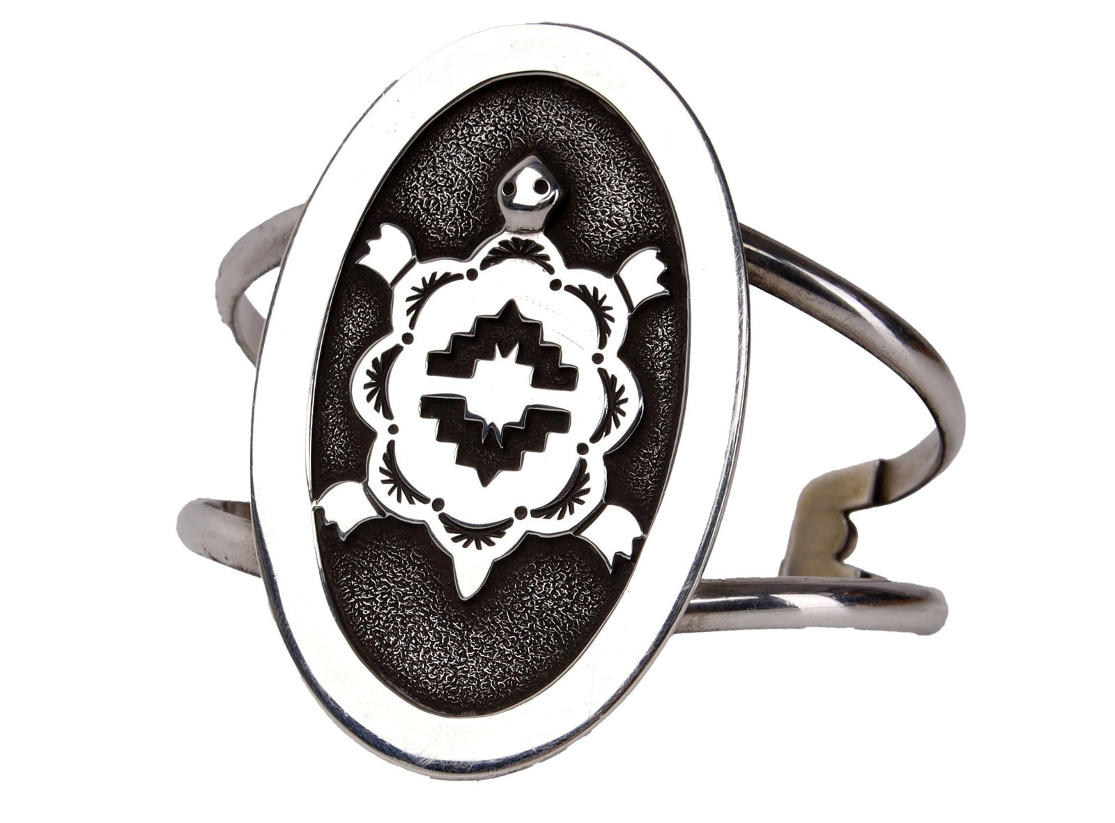 Robert Deutsawe Turtle Zuni Cuff Bracelet Sterling (1 of 5)